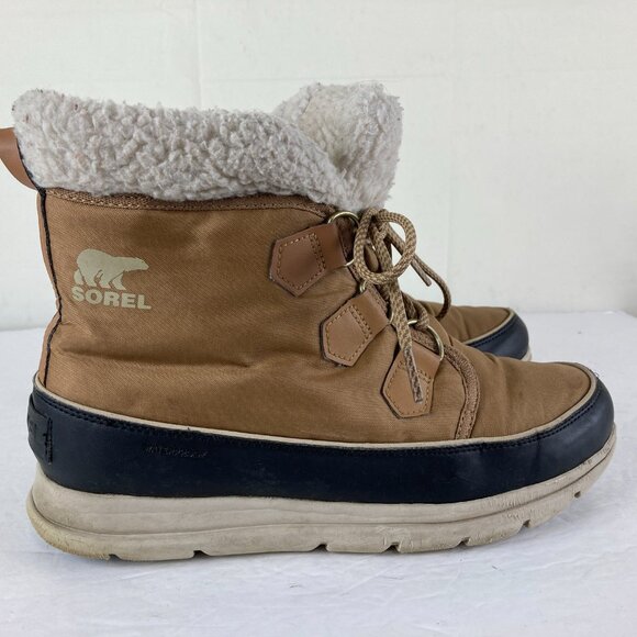 Sorel Women Sz 11 Waterproof Lined Lace Up Rain / Snow Boot With Logo - Picture 3 of 7